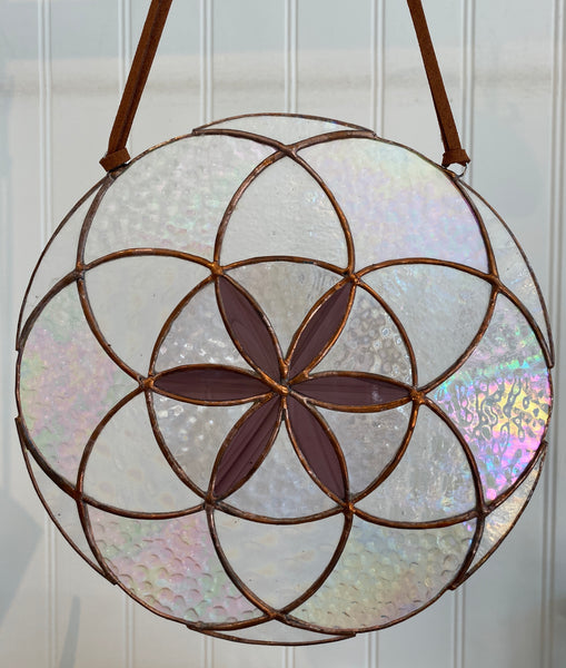 Large Stained Glass Flower of Life