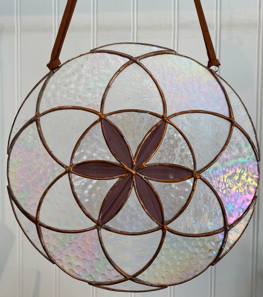 Large Stained Glass Flower of Life