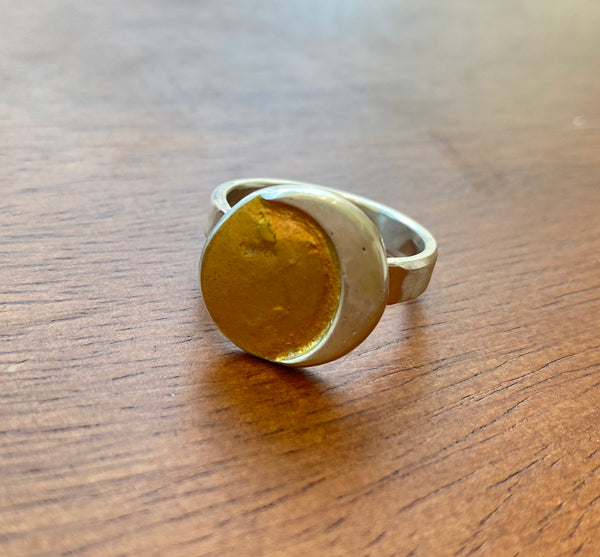 Sun and Moon Ring with Gold Wash