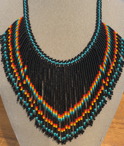 Fringe Beaded Necklace