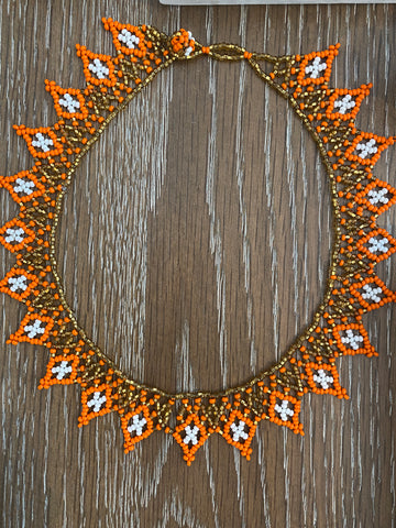 Orange Beaded Necklace