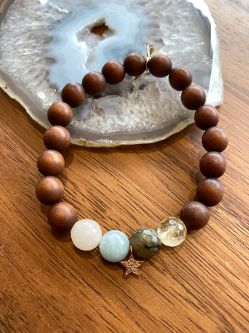 Prosperity Intention Bracelet With Rose Gold Star