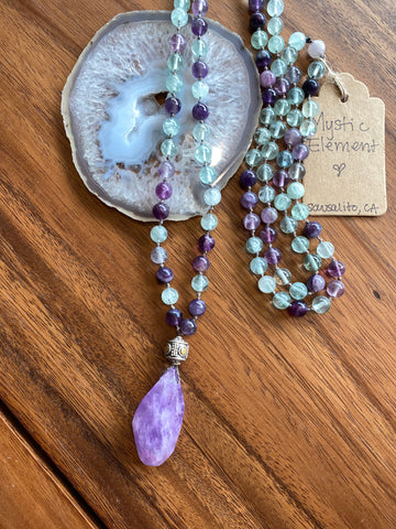 Fluorite Amethyst Mala