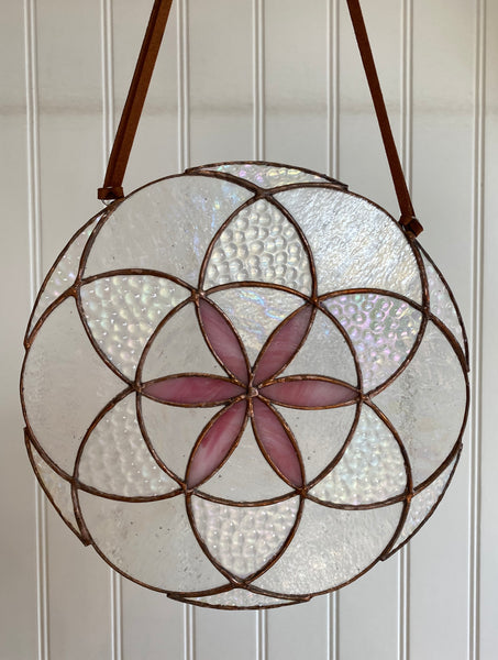 Large Stained Glass Flower of Life