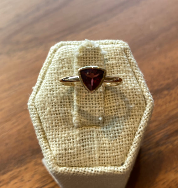 Triangle Shaped Garnet Ring