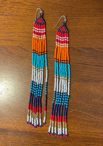 Long beaded Earrings