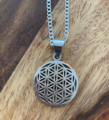 Flower of Life Small Silver Pendant