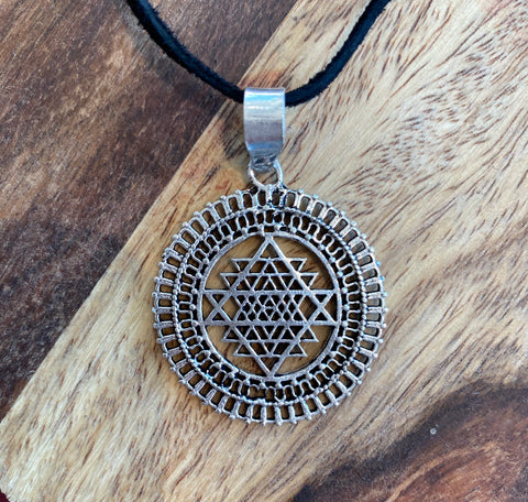 Sri Yantra Silver Pendant