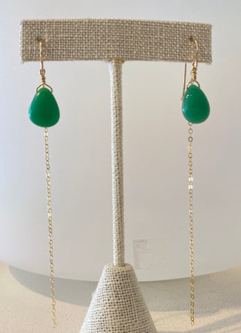 Chrysoprase Drop Earrings