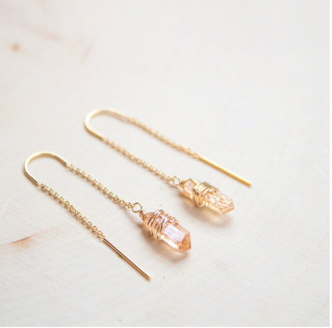 Topaz Threader Earrings