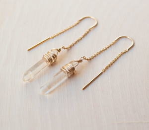 Lemurian Quartz Earrings