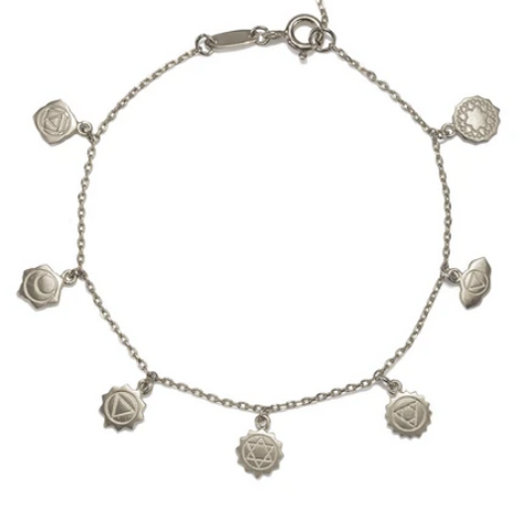 Satya Silver Chakra Charm Bracelet