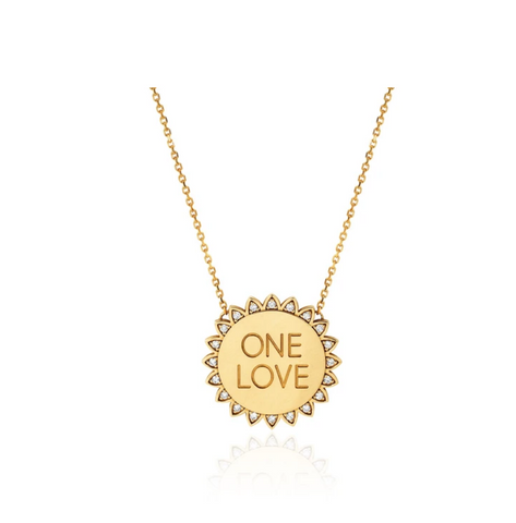 One Love Sunshine Gold And Diamond Necklace