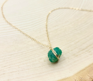 Raw Emerald Necklace