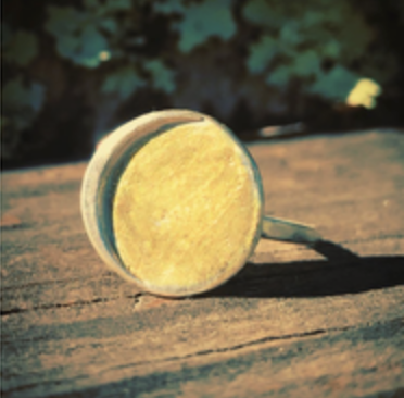 Sun and Moon Ring with Gold Wash