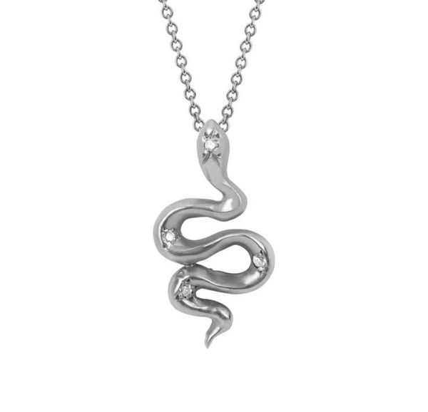 Kundalini Snake Pendant with Star Set Diamonds