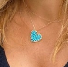 Turquoise Love Drop Necklace