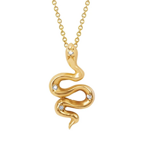 Kundalini Snake Pendant with Star Set Diamonds