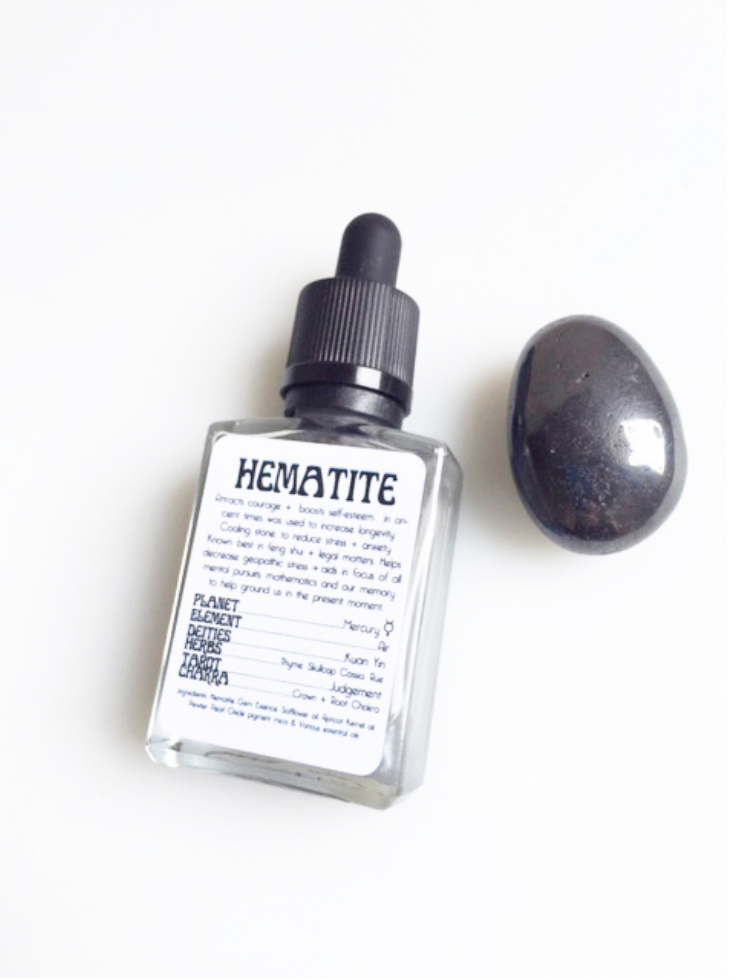 Hematite Gem Essence Ritual Oil