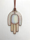 Stained Glass Iridescent Hamsa