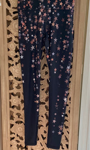 Star Rain Leggings in Navy Blue